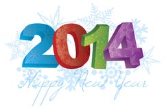 2014 Happy New Year with Snowflakes Illustration. 2014 Happy New Year Text and Numbers with Snowflakes Pattern Isolated on White Background Illustration stock illustration 2014 Happy New Year with Snowflakes Illustration. 2014 Happy New Year Text and Numbers with Snowflakes Pattern Isolated on White Background Illustration stock illustration