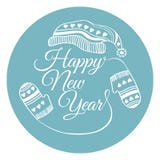 Happy new year sticker or banner. Vector illustration. Happy new year sticker or banner vector illustration Happy new year sticker or banner. Vector illustration. Happy new year sticker or banner vector illustration