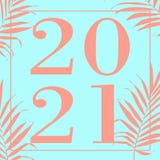 Happy new year 2021 Text Design Vector illustration turquoise stock illustration Happy new year 2021 Text Design Vector illustration turquoise stock illustration