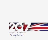 Happy new year 2017 with U.K Flag Pattern royalty free illustration Happy new year 2017 with U.K Flag Pattern royalty free illustration