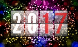2017 Happy New Years. Card Happy New Year 2017 colorful. loose-leaf calendar vector illustration 2017 Happy New Years. Card Happy New Year 2017 colorful. loose-leaf calendar vector illustration