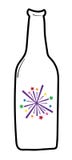 Happy New Years Firework Beer. Bottle vector illustration Happy New Years Firework Beer. Bottle vector illustration