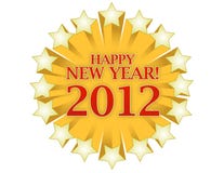 Happy new years star. Isolated over white background vector illustration Happy new years star. Isolated over white background vector illustration