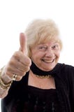 Happy Old Woman Showing Thumb Up Royalty Free Stock Photo