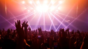 Happy People Dance in Nightclub Party Concert stock image Happy People Dance in Nightclub Party Concert stock image