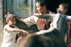 Happy Poor Children In Egypt Royalty Free Stock Image Happy Poor Children In Egypt Royalty Free Stock Image