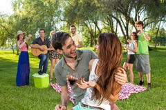 Happy romantic young teenage couple stock photos Happy romantic young teenage couple stock photos