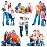 Happy Smiling Families Royalty Free Stock Image