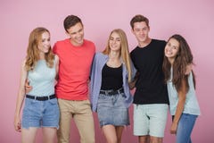 Happy smiling young group of friends standing together talking and laughing. Best friends stock photography Happy smiling young group of friends standing together talking and laughing. Best friends stock photography