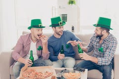 Happy St Patrick`s day! Portrait of stylish, handsome, attractiv Royalty Free Stock Images Happy St Patrick`s day! Portrait of stylish, handsome, attractiv Royalty Free Stock Images
