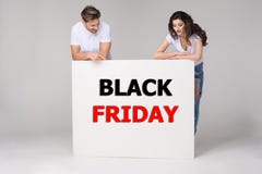 Happy summer couple with white board royalty free stock photos Happy summer couple with white board royalty free stock photos