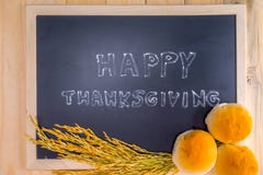 Happy Thanksgiving word cloud on a vintage slate blackboard. royalty free stock photos Happy Thanksgiving word cloud on a vintage slate blackboard. royalty free stock photos