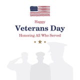 Happy Veterans Day. Greeting card with USA flag and soldier on background. National American holiday event. Flat illustrati vector illustration Happy Veterans Day. Greeting card with USA flag and soldier on background. National American holiday event. Flat illustrati vector illustration