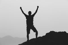 Happy winner reaching life goal success man Royalty Free Stock Photo Happy winner reaching life goal success man Royalty Free Stock Photo