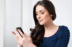 Happy Woman With Smart Phone Stock Photo Happy Woman With Smart Phone Stock Photo