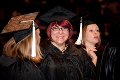 Happy Women on Graduation Day Royalty Free Stock Photography Happy Women on Graduation Day Royalty Free Stock Photography