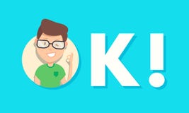 Happy young man winking and showing ok sign over blue background royalty free illustration Happy young man winking and showing ok sign over blue background royalty free illustration