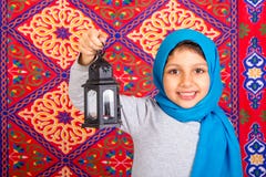 Happy Young Muslim girl celebrating Ramadan stock photography Happy Young Muslim girl celebrating Ramadan stock photography