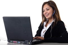Happy Young Receptionist Royalty Free Stock Images Happy Young Receptionist Royalty Free Stock Images