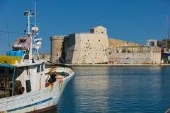 Harbour fort. Trani. Apulia. Italy stock image Harbour fort. Trani. Apulia. Italy stock image
