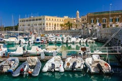 The harbour. Trani. Apulia. Italy royalty free stock image The harbour. Trani. Apulia. Italy royalty free stock image