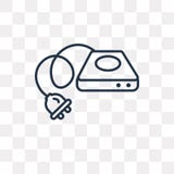Hard disk vector icon isolated on transparent background, linear vector illustration Hard disk vector icon isolated on transparent background, linear vector illustration
