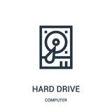hard drive icon vector from computer collection. Thin line hard drive outline icon vector illustration stock illustration hard drive icon vector from computer collection. Thin line hard drive outline icon vector illustration stock illustration
