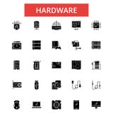 Hardware illustration, thin line icons, linear flat signs, vector symbols royalty free illustration Hardware illustration, thin line icons, linear flat signs, vector symbols royalty free illustration