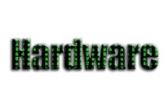 Hardware. The inscription has a texture of the photography, which depicts the green glitch symbols vector illustration Hardware. The inscription has a texture of the photography, which depicts the green glitch symbols vector illustration