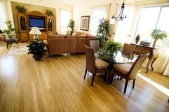Hardwood Flooring in open plan home
