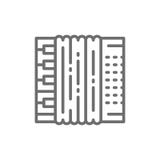 Harmonika, bayan lijnpictogram stock illustratie Harmonika, bayan lijnpictogram stock illustratie