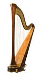 Harp. Classical musical instrument harp on a white background Harp. Classical musical instrument harp on a white background