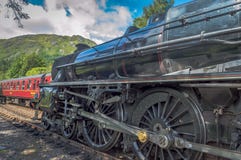 Harry Potter hogwarts express, scottish highlands,scotland,UK royalty free stock photo Harry Potter hogwarts express, scottish highlands,scotland,UK royalty free stock photo