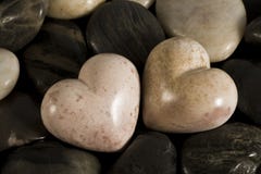 Hart gevormde kiezelstenen stock afbeelding Hart gevormde kiezelstenen stock afbeelding
