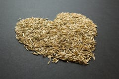 Hart van graszaden op een zwarte achtergrond stock afbeeldingen Hart van graszaden op een zwarte achtergrond stock afbeeldingen
