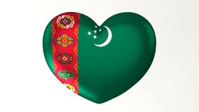 Hart-vormige vlag 3D Illustratie I liefde Turkmenistan royalty-vrije illustratie Hart-vormige vlag 3D Illustratie I liefde Turkmenistan royalty-vrije illustratie