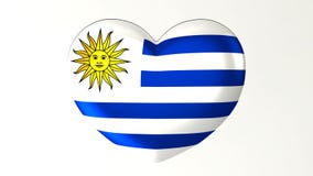 Hart-vormige vlag 3D Illustratie I liefde Uruguay stock illustratie Hart-vormige vlag 3D Illustratie I liefde Uruguay stock illustratie
