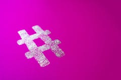 Hashtagteken Zilveren hashtagsymbool royalty-vrije illustratie Hashtagteken Zilveren hashtagsymbool royalty-vrije illustratie