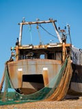 HASTINGS, EAST SUSSEX/UK - NOVEMBER 06 : Fishing Boat on the Be stock image HASTINGS, EAST SUSSEX/UK - NOVEMBER 06 : Fishing Boat on the Be stock image