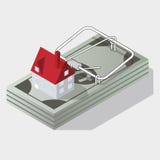 Haus und Mausefalle vektor abbildung Haus und Mausefalle vektor abbildung