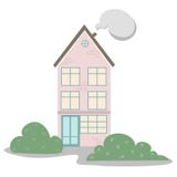 Hausaußenvektorillustration stock abbildung Hausaußenvektorillustration stock abbildung