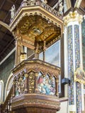 Haut autel en bois du ` de ngeles de de Nuestra Señora de los à de basilique de `, Cartago photo libre de droits Haut autel en bois du ` de ngeles de de Nuestra Señora de los à de basilique de `, Cartago photo libre de droits