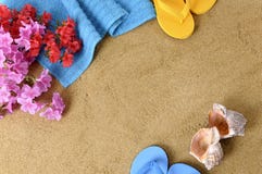 Hawaii Beach Background Border Flower Garland Copy Space Royalty Free Stock Photos Hawaii Beach Background Border Flower Garland Copy Space Royalty Free Stock Photos