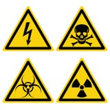 Hazards signs set stock illustration Hazards signs set stock illustration