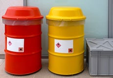 Hazardous waste barrels stock photos Hazardous waste barrels stock photos