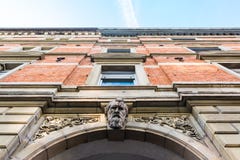 Head Archway Keystone European Architecture Typical Usual History Bricks Facade Apartment German Arch Entrance royalty free stock image Head Archway Keystone European Architecture Typical Usual History Bricks Facade Apartment German Arch Entrance royalty free stock image