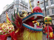 Head Of Chinese Dragon Dancing Stock Photography Head Of Chinese Dragon Dancing Stock Photography
