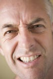 Head shot of man scowling royalty free stock photography Head shot of man scowling royalty free stock photography