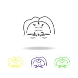 headache multicolored icons. Element of human body pain can be used for web, logo, mobile app, UI, UX stock illustration headache multicolored icons. Element of human body pain can be used for web, logo, mobile app, UI, UX stock illustration
