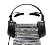 Headphones With CD Stock Photos Headphones With CD Stock Photos